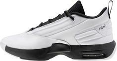 Rückansicht von Nike Jordan Max Aura 6 Basketballschuhe Herren white-metallic gold-black