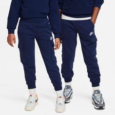 Rückansicht von Nike NSW CLUB FLEECE CARGO Sweathose Kinder midnight navy-midnight navy-white