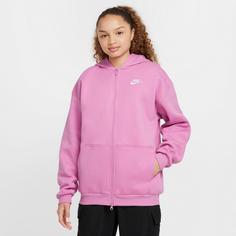 Rückansicht von Nike NSW CLUB FLEECE Sweatjacke Kinder magic flamingo-white