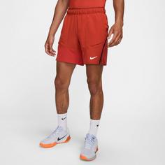 Rückansicht von Nike Advantage Tennisshorts Herren dragon red-burgundy crush-white