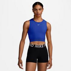 Rückansicht von Nike PRO DRI FIT 365 Croptop Damen hyper blue-deep royal-white