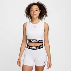 Rückansicht von Nike PRO DRI FIT 365 Croptop Damen white-black