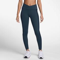 Rückansicht von Nike DRI FIT ONE 7/8-Tights Damen armory navy-white