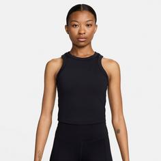 Rückansicht von Nike One Croptop Damen black-black