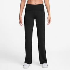 Rückansicht von Nike DF ONE HR FLDOVR PANT Trainingshose Damen black-black