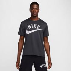 Rückansicht von Nike MILER SWOOSH Funktionsshirt Herren anthracite-black-htr-white