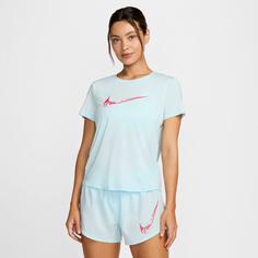 Rückansicht von Nike SWOOSH Funktionsshirt Damen glacier blue-aster pink