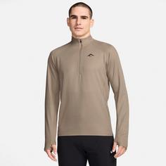 Rückansicht von Nike DF TRAIL Funktionsshirt Herren khaki-black