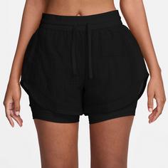 Rückansicht von Nike DF MR Laufshorts Damen black-black