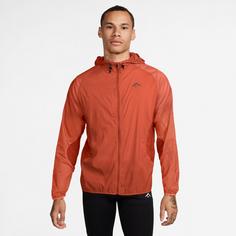 Rückansicht von Nike TRAIL AIREEZ Laufjacke Herren vintage coral-dragon red-black