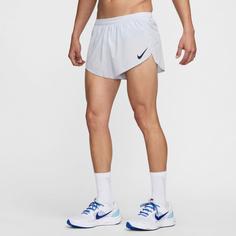 Rückansicht von Nike Aeroswift Laufshorts Herren football grey-dark obsidian