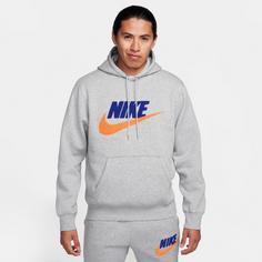 Rückansicht von Nike Club Hoodie Herren dark grey heather-light smoke grey