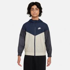 Rückansicht von Nike NSW Windbreaker Kinder midnight navy-light bone-white