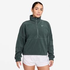 Rückansicht von Nike One Sweatshirt Damen vintage green-white