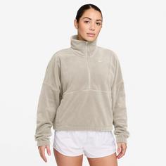 Rückansicht von Nike One Sweatshirt Damen lt orewood brn-white