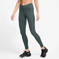 Rückansicht von Nike One Wrap 7/8-Tights Damen vintage green-white