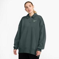 Rückansicht von Nike Phoenix Sweatshirt Damen vintage green-sail