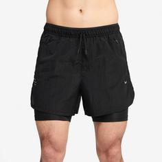 Rückansicht von Nike DF RPL RD Stride Laufshorts Herren black-reflective silv