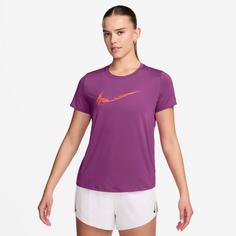 Rückansicht von Nike ONE SWOOSH Funktionsshirt Damen hot fuchsia-lt wild mango