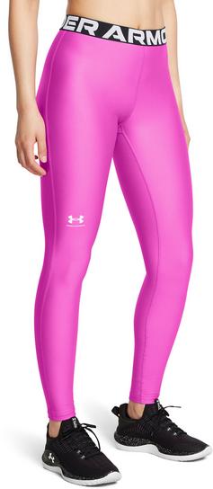 Rückansicht von Under Armour HeatGear Authentics Tights Damen vivid magenta