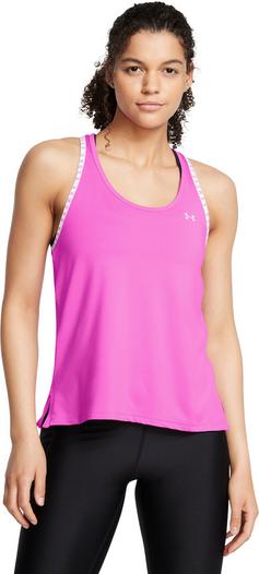 Rückansicht von Under Armour Knockout Funktionstank Damen vivid magenta