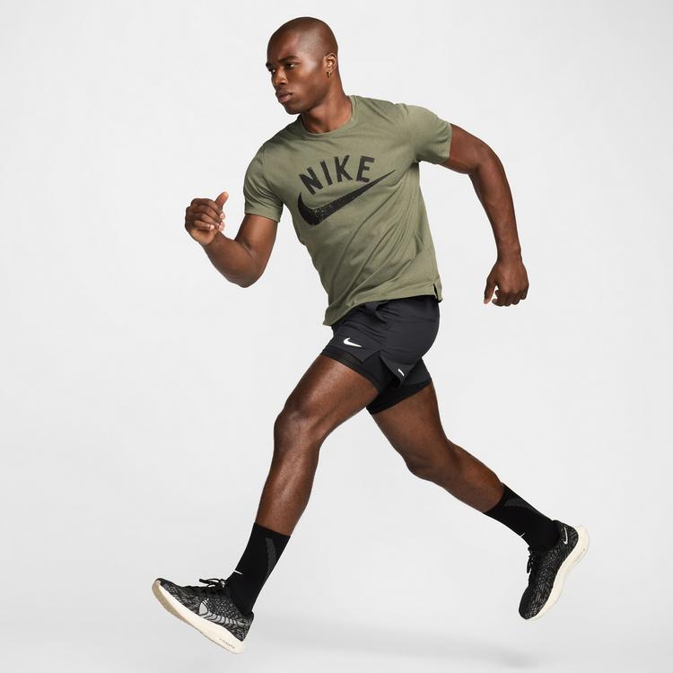 Nike Nike MILER SWOOSH Funktionsshirt Herren - dark stucco-cargo khaki-htr-black - 4 | SportScheck