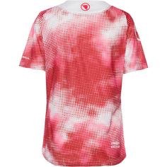 Rückansicht von Endura Pixel Cloud T-Shirt Damen granatapfel