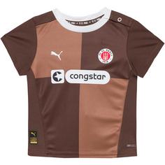 Rückansicht von PUMA FC St. Pauli 24-25 Heim Fußballtrikot Kinder espresso brown-puma white