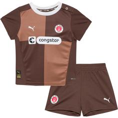 PUMA FC St. Pauli 24-25 Heim Fußballtrikot Kinder espresso brown-puma white