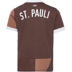 Rückansicht von PUMA FC St. Pauli 24-25 Heim Fußballtrikot Kinder espresso brown-puma white