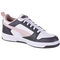 Rückansicht von PUMA Rebound V6 Sneaker Damen strong gray-mauve mist-puma white