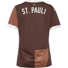 Rückansicht von PUMA FC St. Pauli 24-25 Heim Fußballtrikot Damen espresso brown-puma white