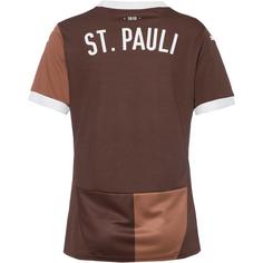 Rückansicht von PUMA FC St. Pauli 24-25 Heim Fußballtrikot Damen espresso brown-puma white