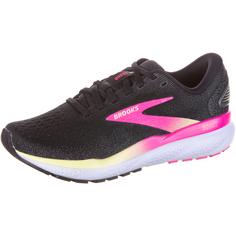 Brooks Ghost 16 Laufschuhe Damen black-pink-yellow