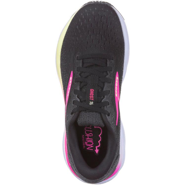 Brooks Brooks Ghost 16 Laufschuhe Damen - black-pink-yellow - 0 | SportScheck
