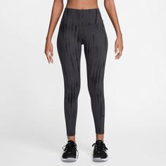 Rückansicht von Nike DRI FIT ONE 7/8-Tights Damen anthracite-black