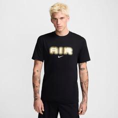 Rückansicht von Nike NSW Air T-Shirt Herren black-metallic gold