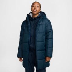 Rückansicht von Nike NSW Classic Therma Fit Parka Damen armory navy-white