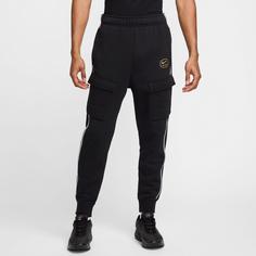 Rückansicht von Nike NSW Air Cargohose Herren black-metallic gold