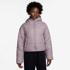 Rückansicht von Nike NSW Classic Therma Fit Steppjacke Damen light violet ore-white