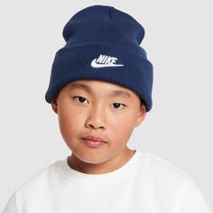 Rückansicht von Nike Peak Beanie Kinder midnight navy-white