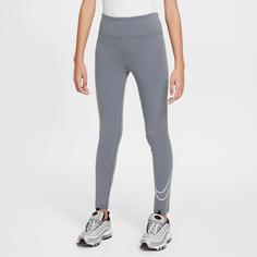 Rückansicht von Nike NSW CLASSICS Leggings Kinder smoke grey-white