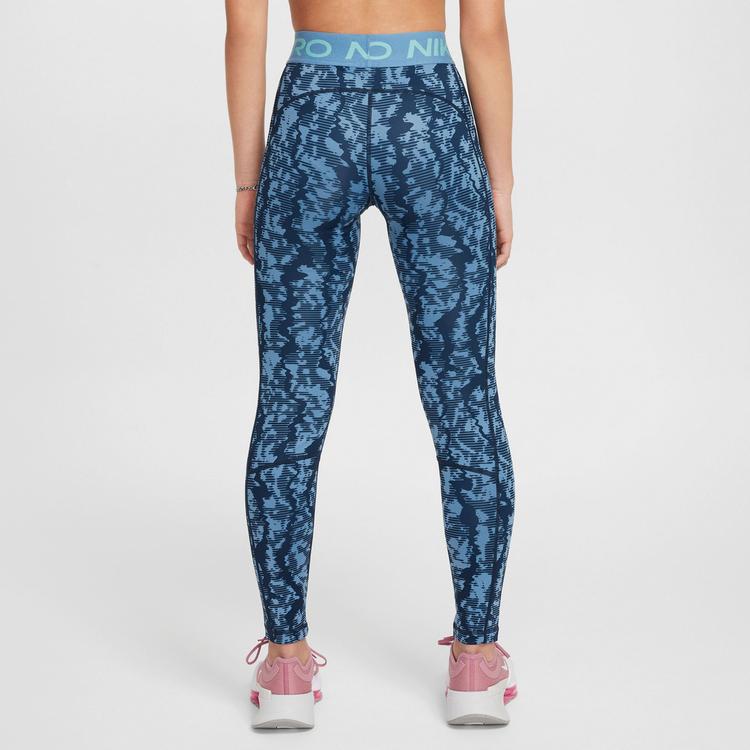 Nike Nike PRO Tights M&auml;dchen - armory navy-aegean storm-green frost - 1 | SportScheck