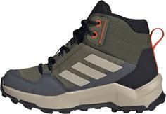 Rückansicht von adidas TERREX AX4R R.RDY MID Wanderschuhe Kinder olive strata-wonder beige-semi impact orange