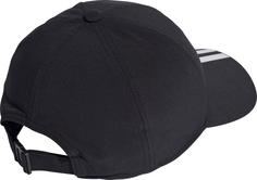 Rückansicht von adidas BBALL 3 STRIPES Cap black-white-white