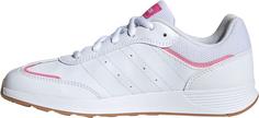 Rückansicht von adidas TENSAUR SWITCH Hallenschuhe Kinder ftwr white-pulse magenta-bliss pink