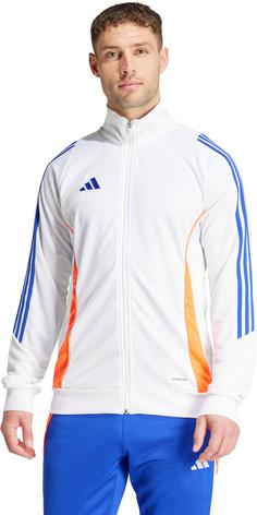 Rückansicht von adidas Tiro24 Trainingsjacke Herren white-app solar red-lucid blue