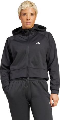 Rückansicht von adidas Sweatjacke Damen black-white