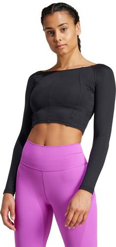 Rückansicht von adidas Yoga Funktionsshirt Damen black