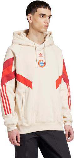 Rückansicht von adidas FC Bayern München Hoodie Herren linen